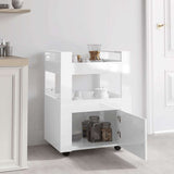 vidaXL Keukentrolley 60x45x80 cm bewerkt hout wit