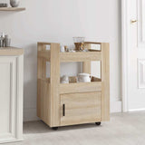 vidaXL Keukentrolley 60x45x80 cm bewerkt hout wit