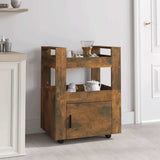 vidaXL Keukentrolley 60x45x80 cm bewerkt hout wit