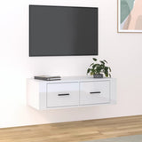 vidaXL Tv-hangmeubel 80x36x25 cm bewerkt hout wit