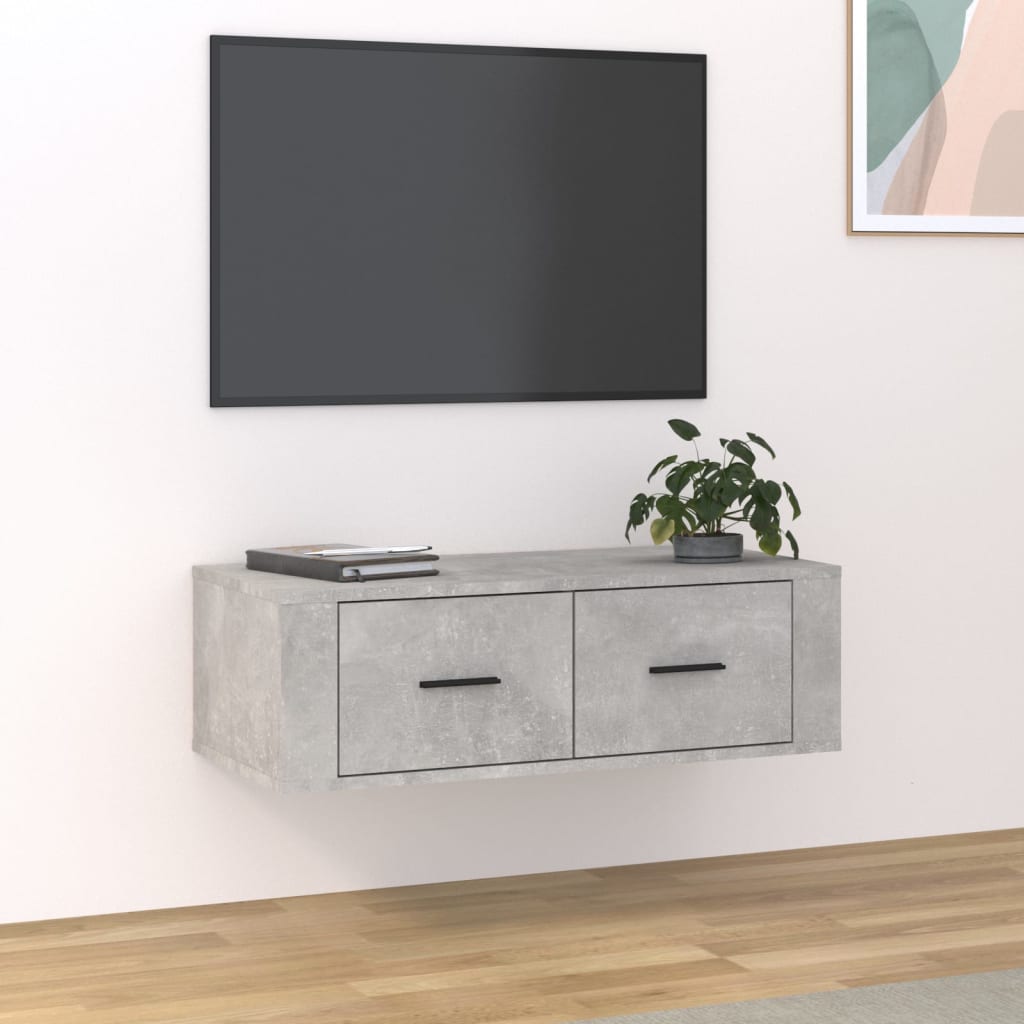 vidaXL Tv-hangmeubel 80x36x25 cm bewerkt hout wit