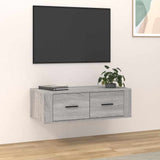 vidaXL Tv-hangmeubel 80x36x25 cm bewerkt hout wit