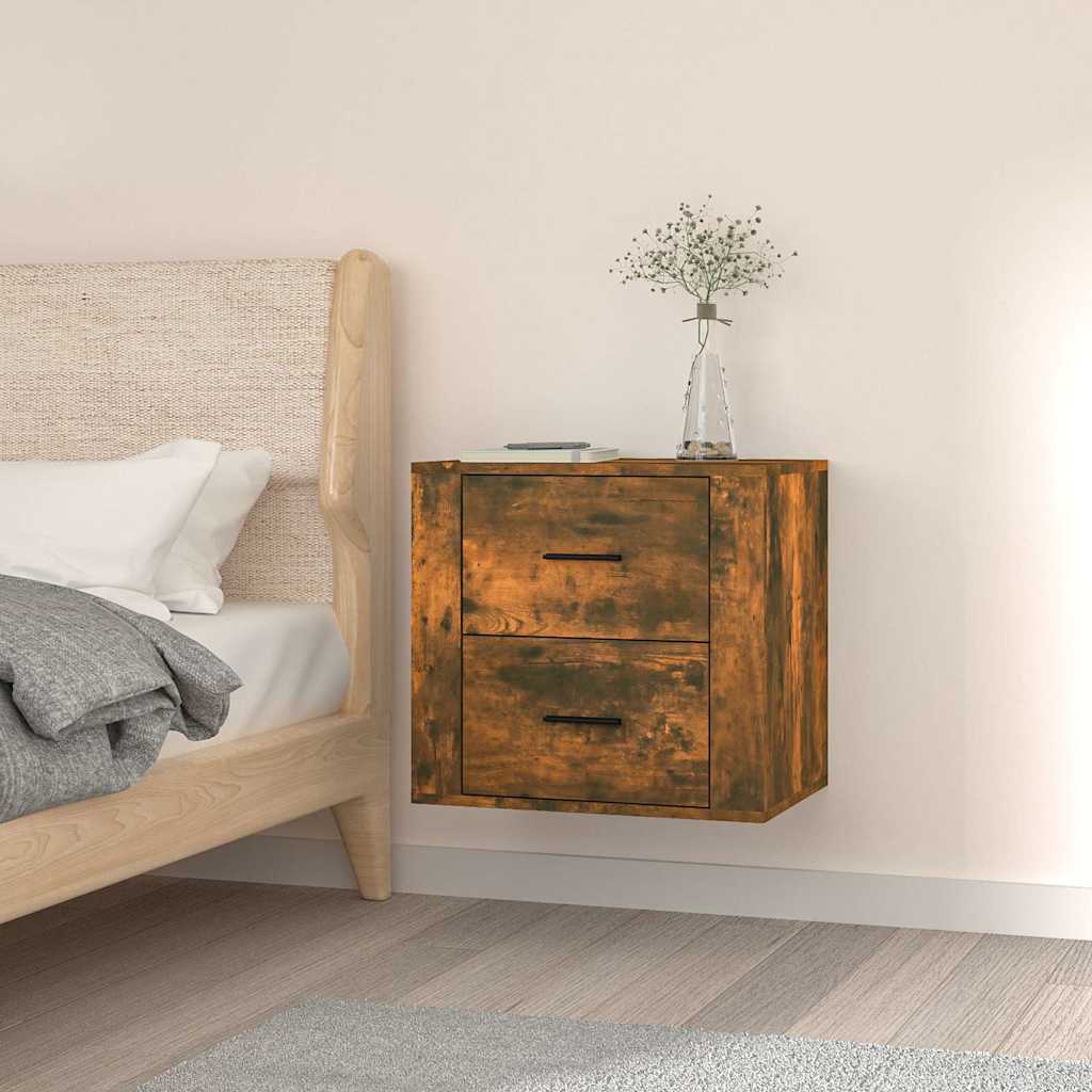 vidaXL Nachtkastje wandgemonteerd 50x36x47 cm wit
