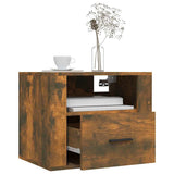 vidaXL Nachtkastje wandgemonteerd 50x36x40 cm wit