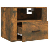 vidaXL Nachtkastje wandgemonteerd 50x36x40 cm wit
