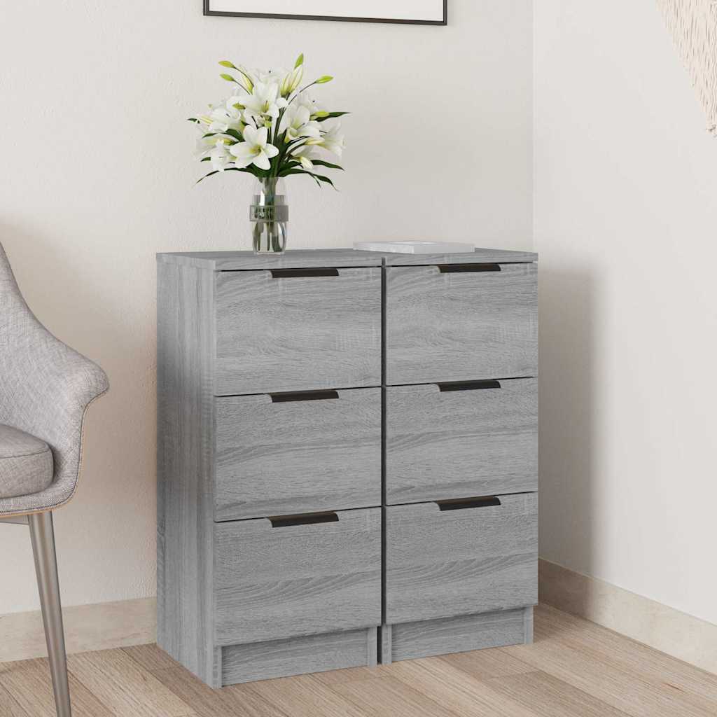 vidaXL Dressoir 30x30x70 cm bewerkt hout wit