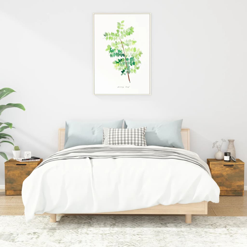 vidaXL Nachtkastjes 2 st 40x39x40 cm wit