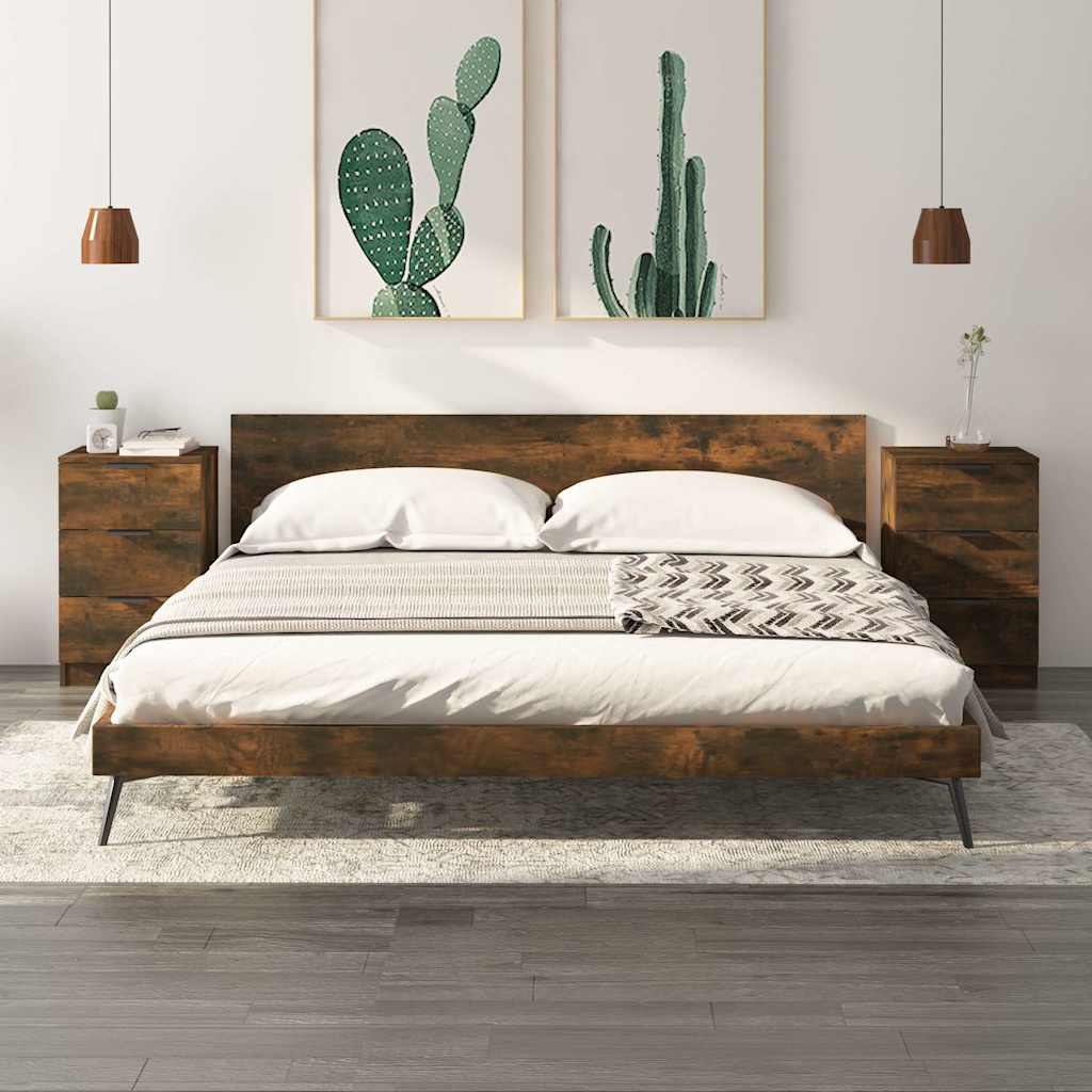 vidaXL Nachtkastje 40x36x65 cm wit