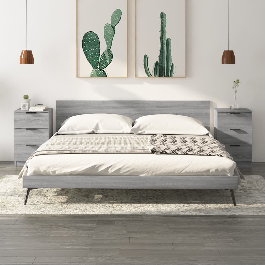 vidaXL Nachtkastje 40x36x65 cm wit