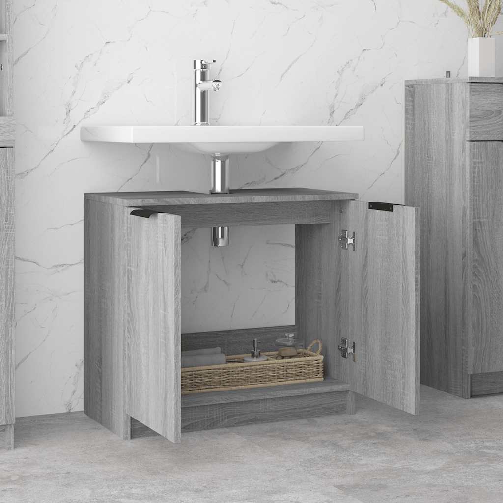 vidaXL Bathroom Cabinet 64.5x33.5x59 cm Engineered Wood White