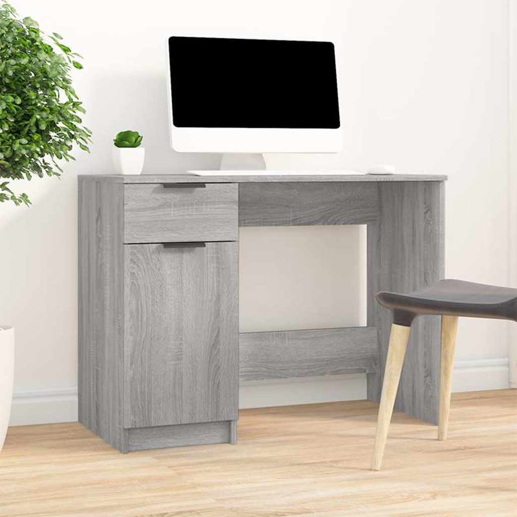 vidaXL Bureau 100x50x75 cm bewerkt hout wit