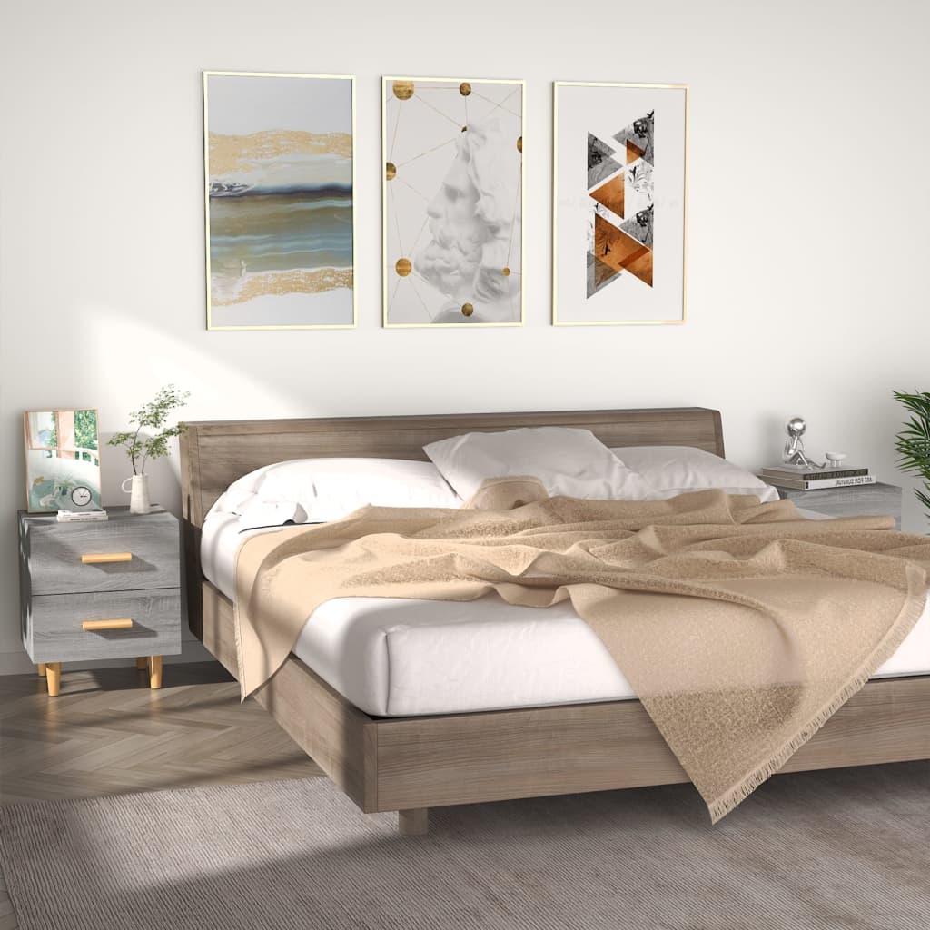 vidaXL Nachtkastje 40x35x47,5 cm wit