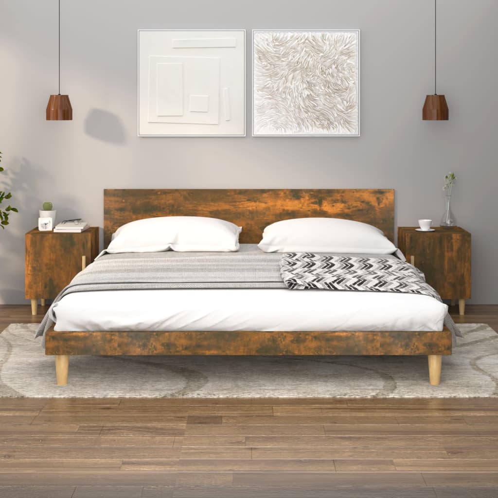 vidaXL Nachtkastje bewerkt hout wit