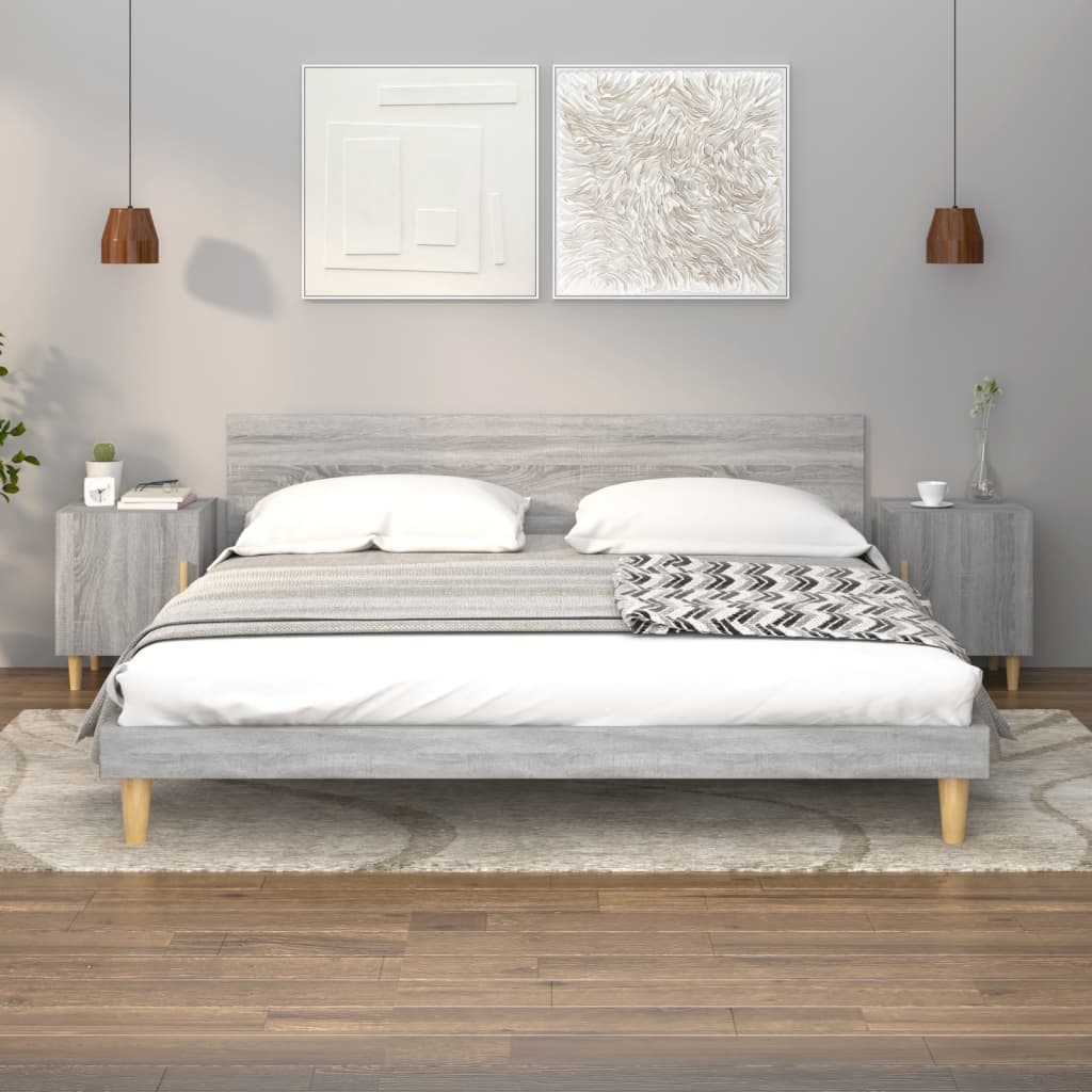 vidaXL Nachtkastje bewerkt hout wit