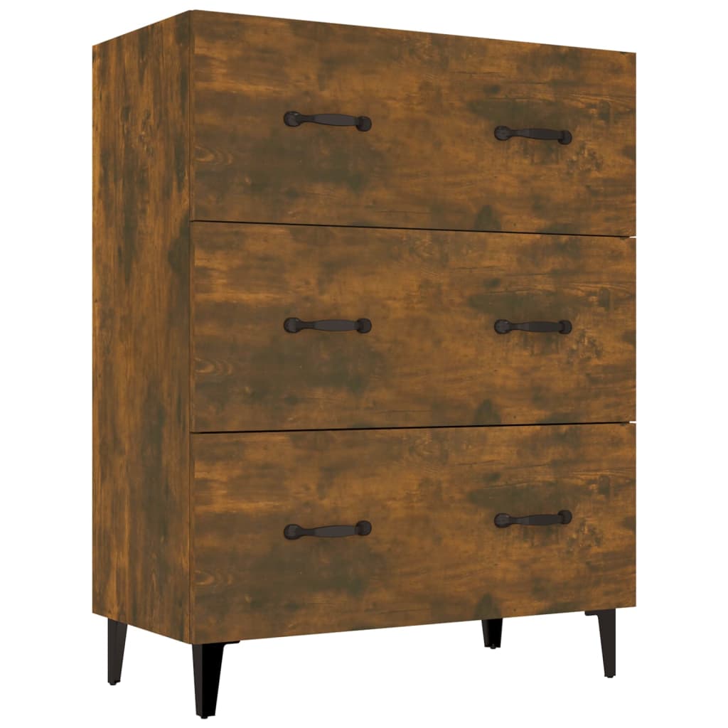 vidaXL Dressoir 69,5x34x90 cm bewerkt hout wit