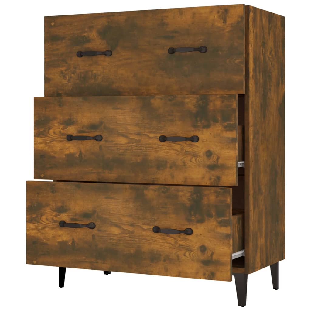 vidaXL Dressoir 69,5x34x90 cm bewerkt hout wit