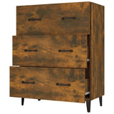 vidaXL Dressoir 69,5x34x90 cm bewerkt hout wit