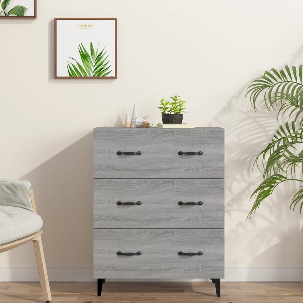 vidaXL Dressoir 69,5x34x90 cm bewerkt hout wit