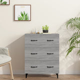 vidaXL Dressoir 69,5x34x90 cm bewerkt hout wit