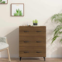 vidaXL Dressoir 69,5x34x90 cm bewerkt hout wit
