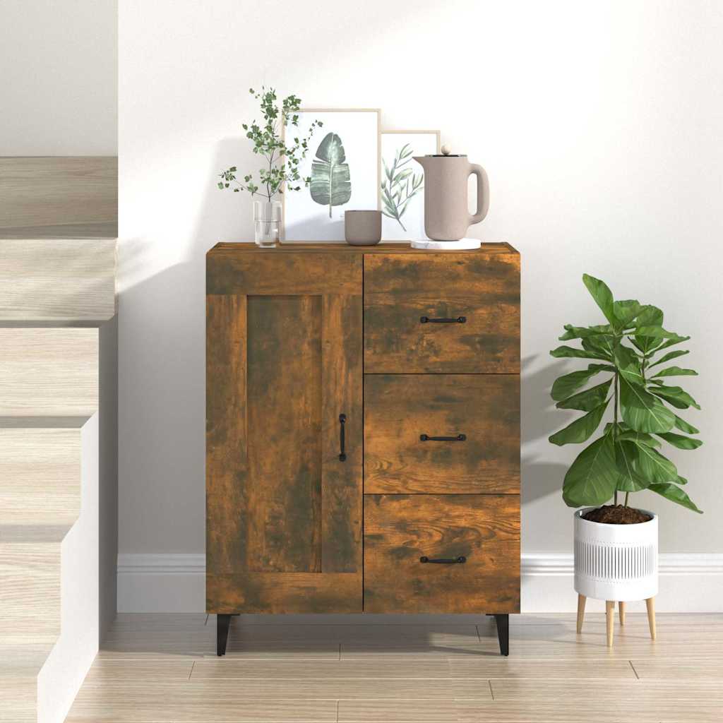 vidaXL Dressoir 69,5x34x90 cm bewerkt hout wit