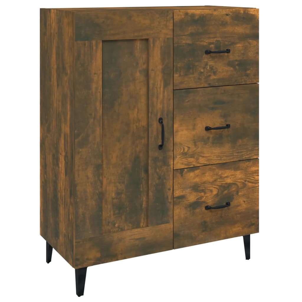 vidaXL Dressoir 69,5x34x90 cm bewerkt hout wit