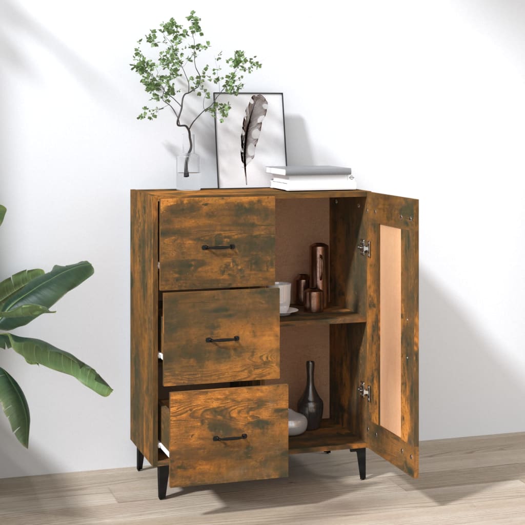 vidaXL Dressoir 69,5x34x90 cm bewerkt hout wit