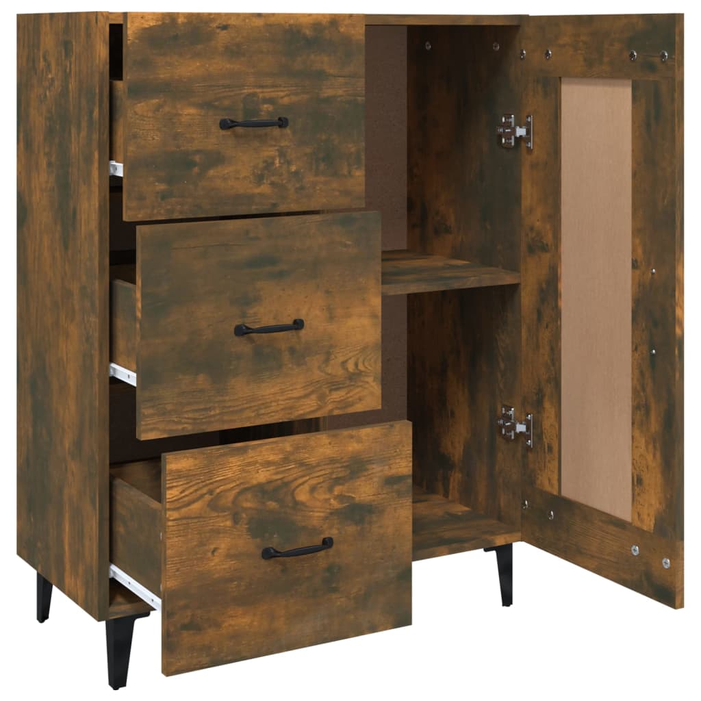 vidaXL Dressoir 69,5x34x90 cm bewerkt hout wit