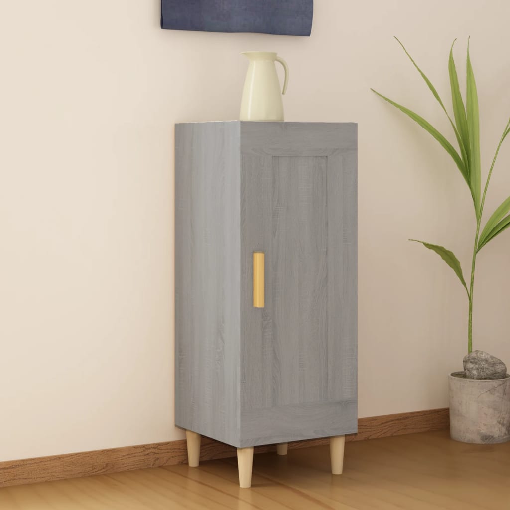 vidaXL Dressoir 34,5x34x90 cm bewerkt hout zwart