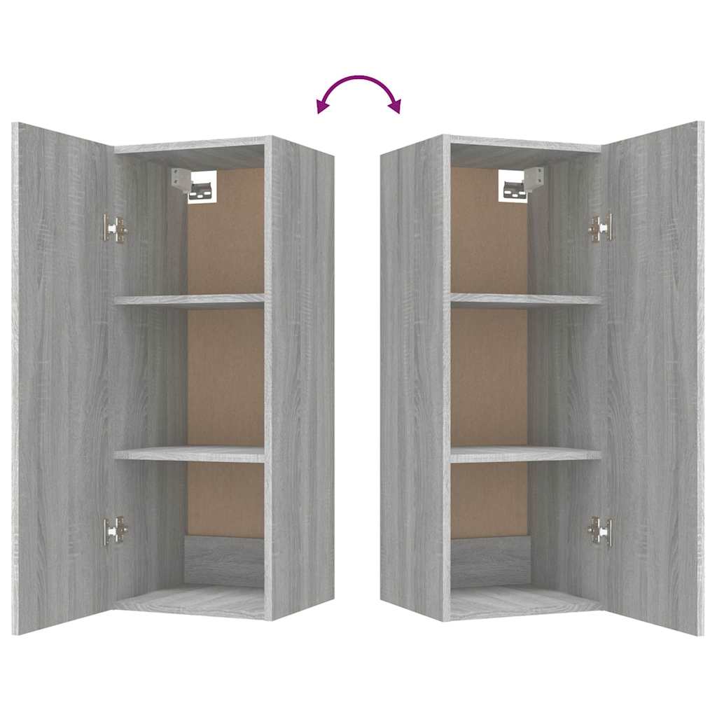 vidaXL Wall cabinet 34.5x34x90 cm engineered wood concrete grey