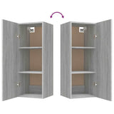 vidaXL Wall cabinet 34.5x34x90 cm engineered wood concrete grey