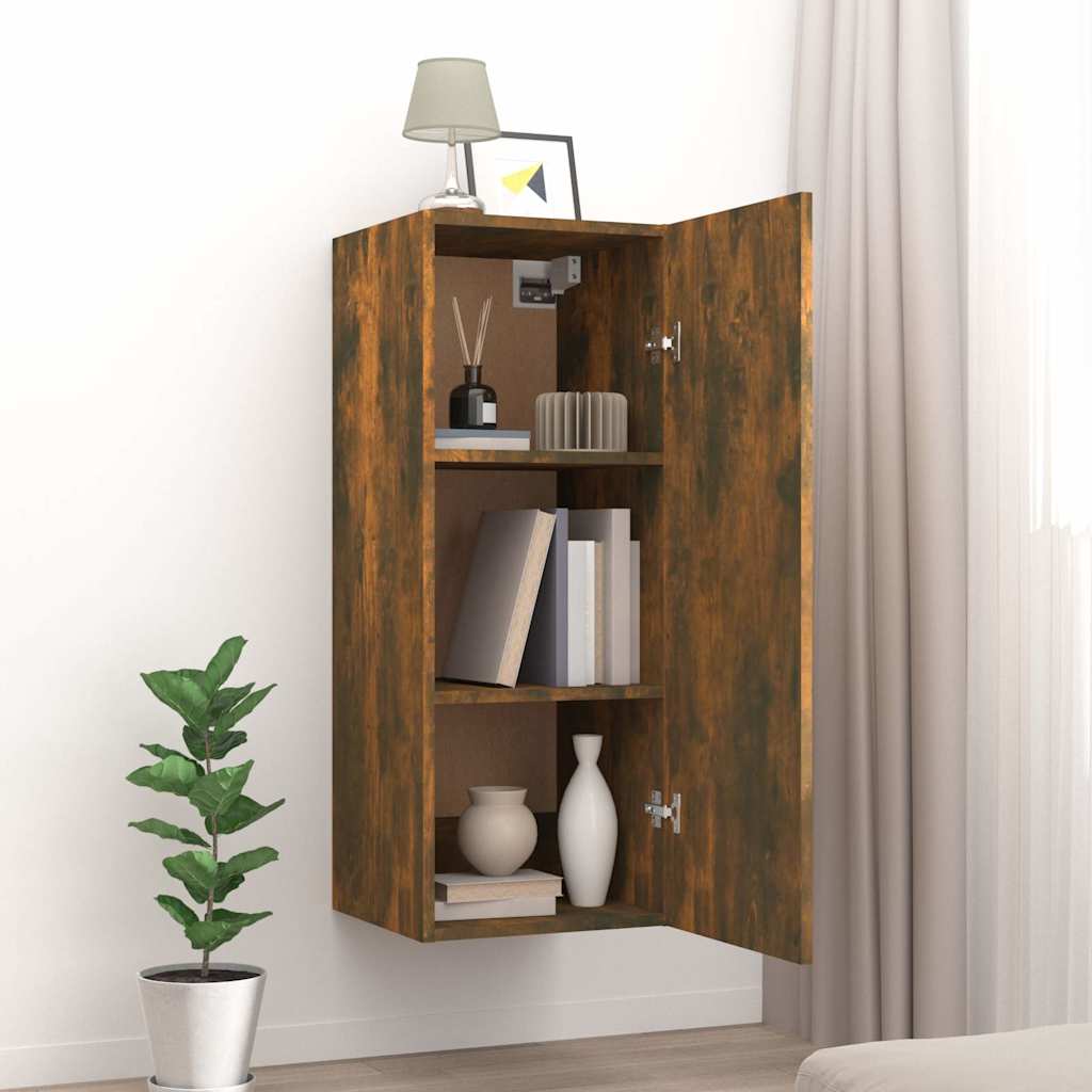 vidaXL Wandkast 34,5x34x90 cm bewerkt hout wit