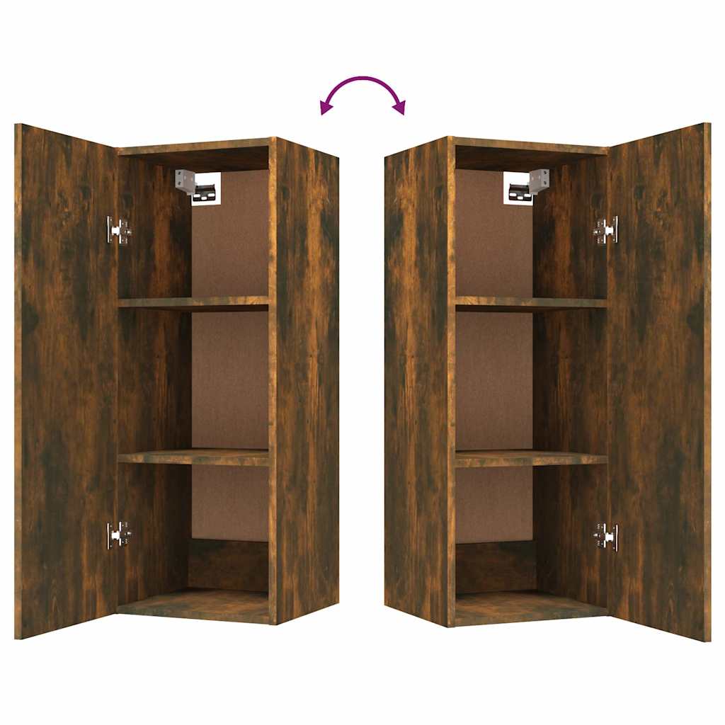 vidaXL Wandkast 34,5x34x90 cm bewerkt hout wit
