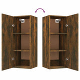 vidaXL Wandkast 34,5x34x90 cm bewerkt hout wit