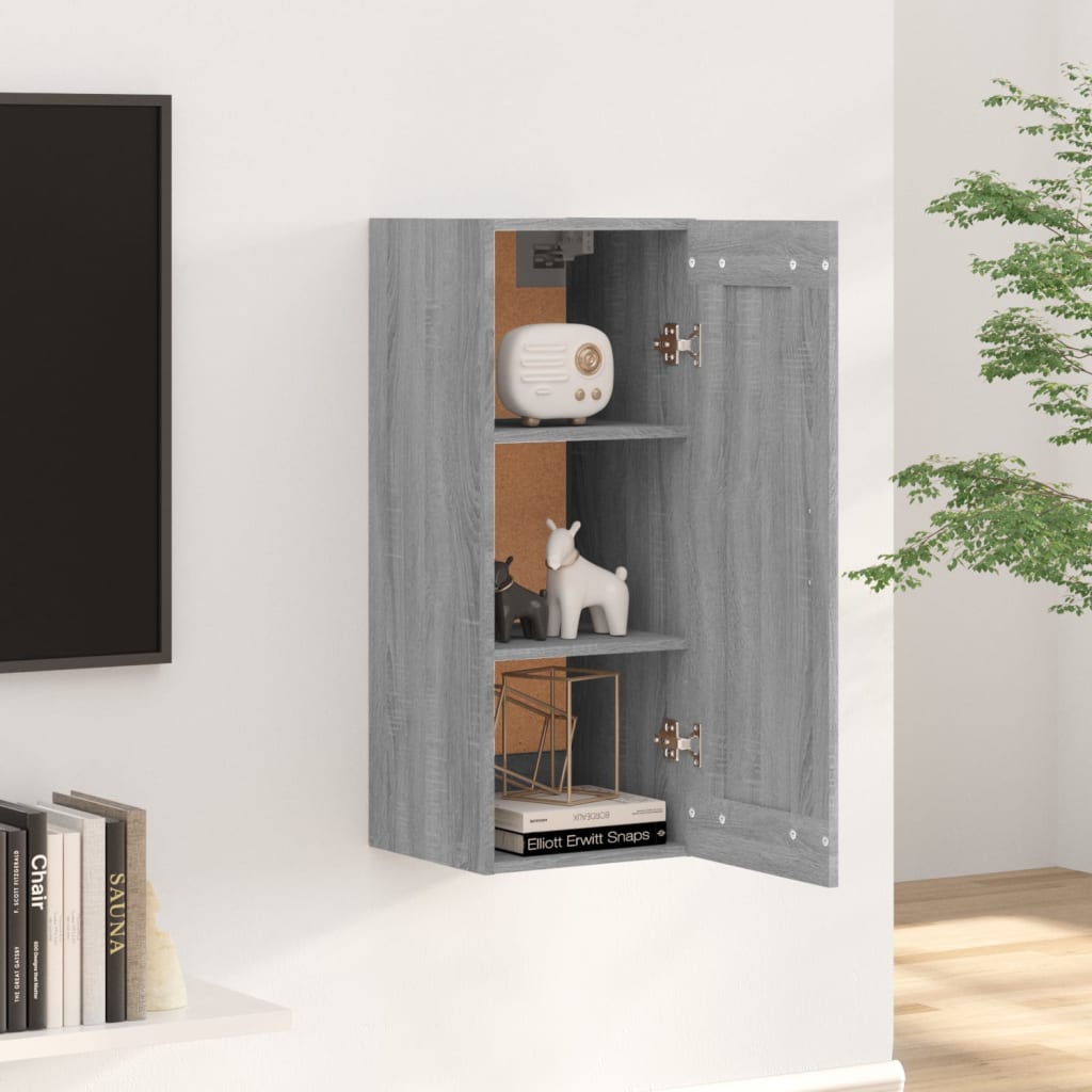 vidaXL Wandkast 35x34x90 cm bewerkt hout wit