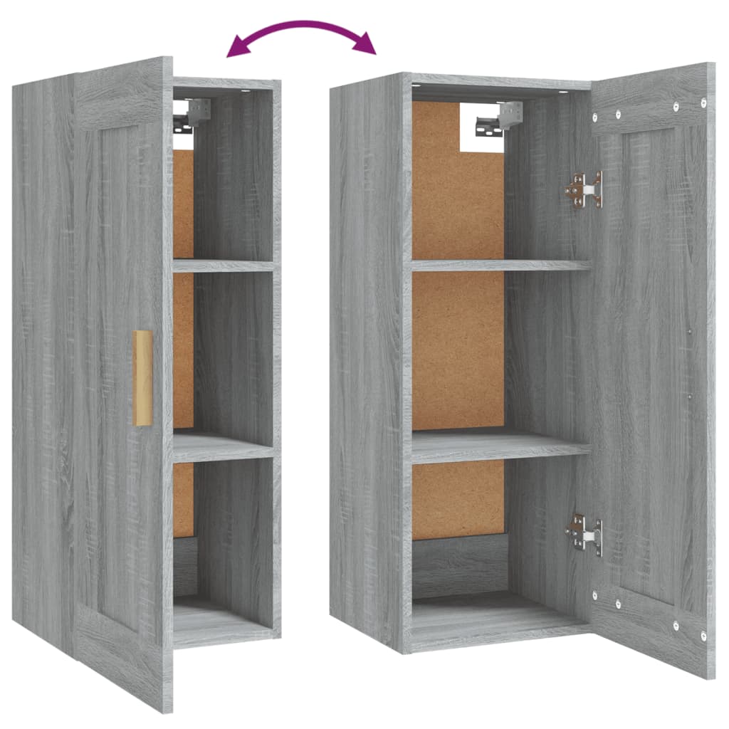 vidaXL Wandkast 35x34x90 cm bewerkt hout wit