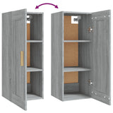 vidaXL Wandkast 35x34x90 cm bewerkt hout wit