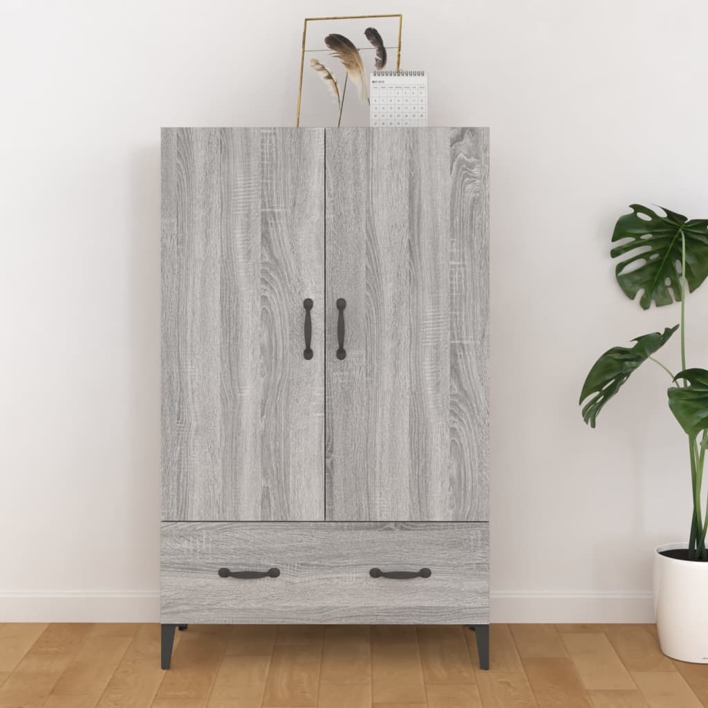vidaXL Hoge kast 70x31x115 cm bewerkt hout wit