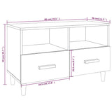 vidaXL Tv-meubel 80x36x50 cm bewerkt hout zwart