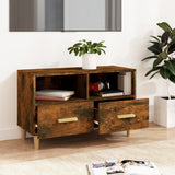 vidaXL Tv-meubel 80x36x50 cm bewerkt hout zwart