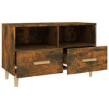 vidaXL Tv-meubel 80x36x50 cm bewerkt hout zwart
