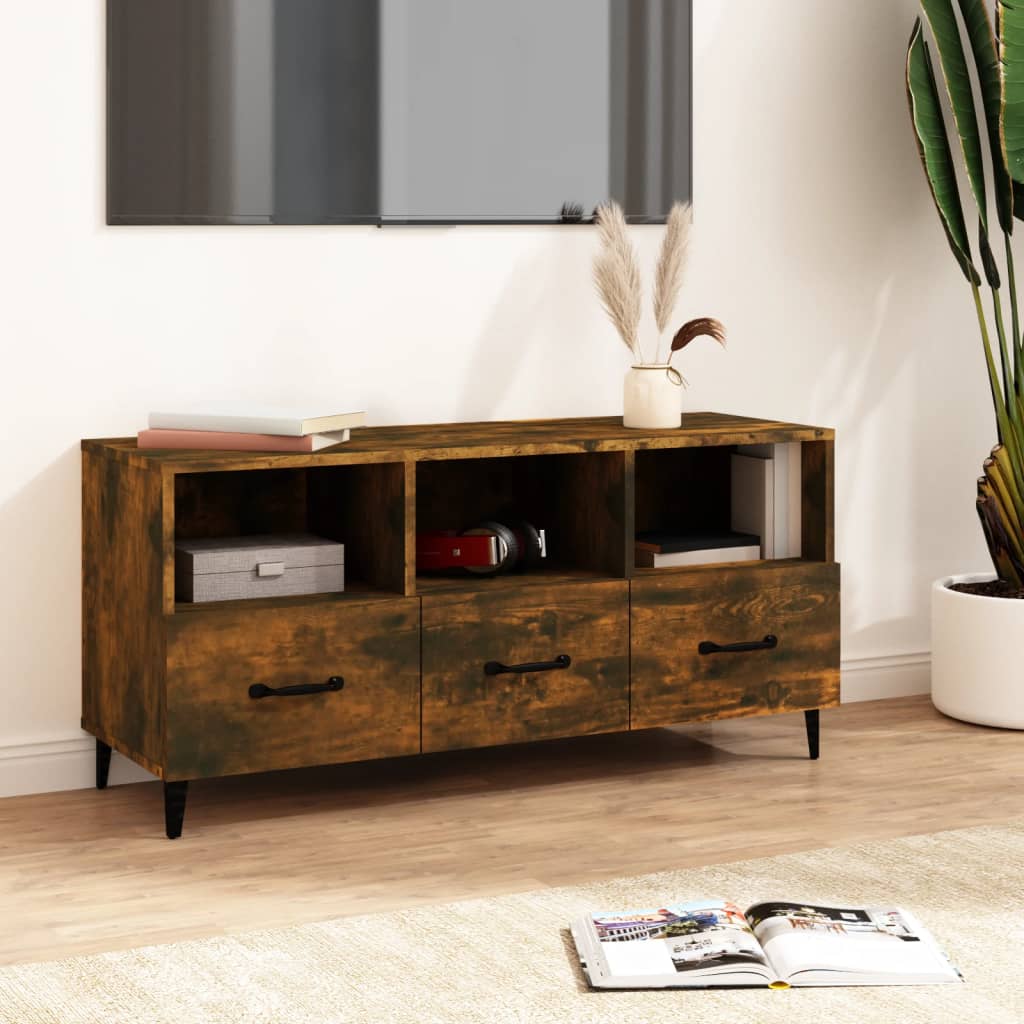 vidaXL Tv-meubel 102x35x50 cm bewerkt hout wit