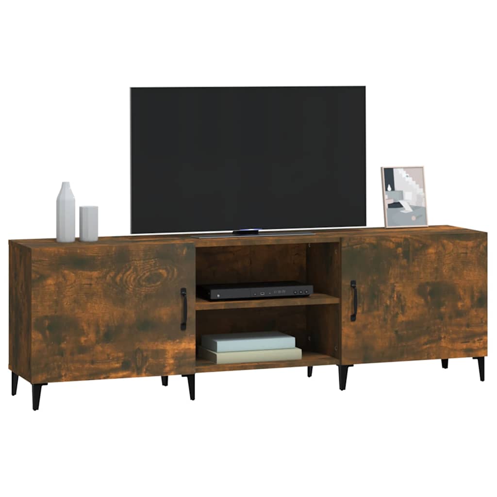 vidaXL Tv-meubel 150x30x50 cm bewerkt hout bruin eikenkleur