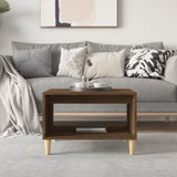 vidaXL Salontafel 60x50x40 cm bewerkt hout zwart