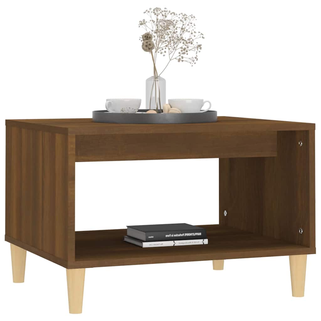 vidaXL Salontafel 60x50x40 cm bewerkt hout zwart