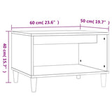 vidaXL Salontafel 60x50x40 cm bewerkt hout zwart