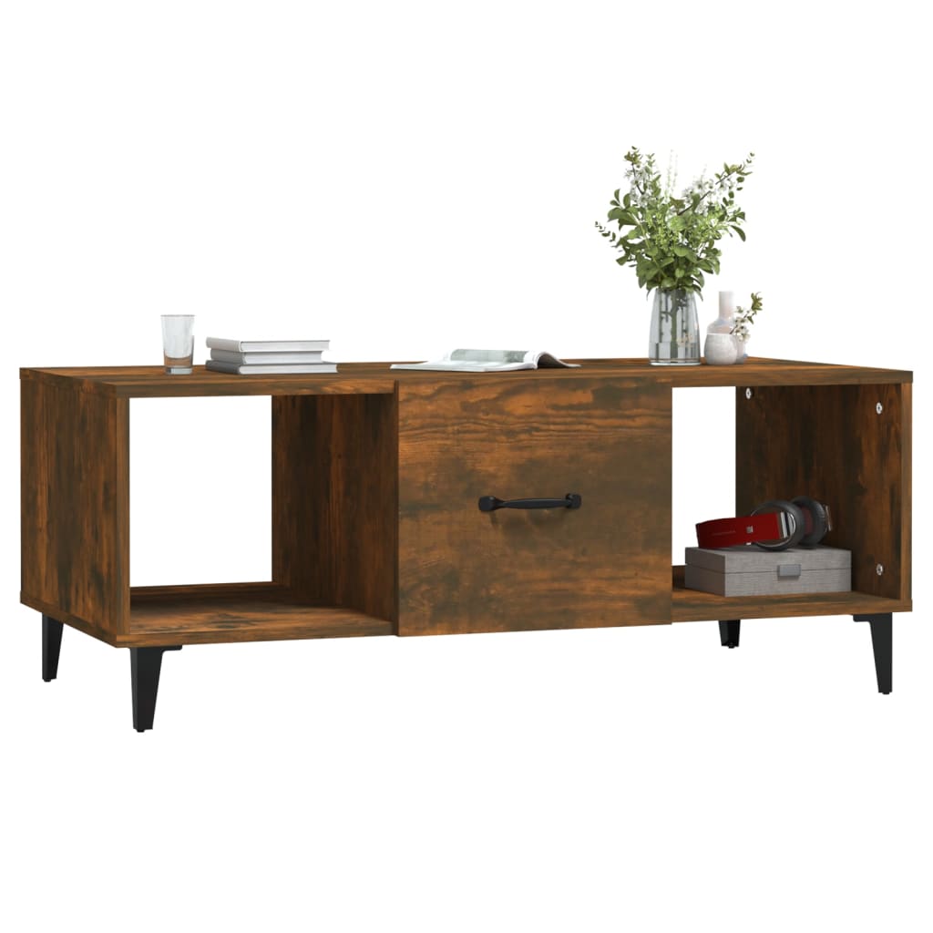 vidaXL Salontafel 102x50x40 cm bewerkt hout wit