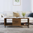 vidaXL Salontafel 102x50x40 cm bewerkt hout wit