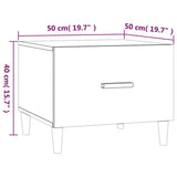 vidaXL Coffee Tables 2 pcs 50x50x40 cm engineered wood white