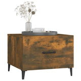 vidaXL Coffee Table with Metal Legs 50x50x40 cm White